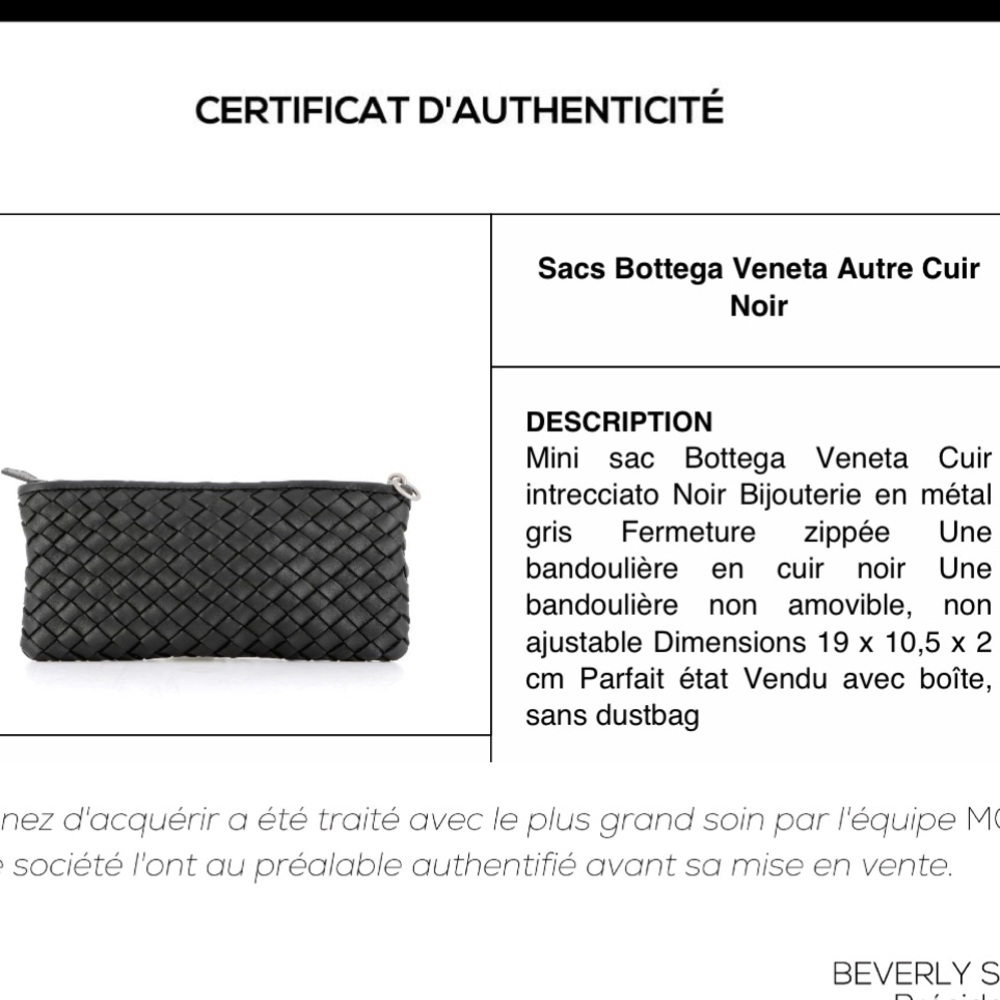 Bottega Veneta mini sac noir - Picture 2 of 7